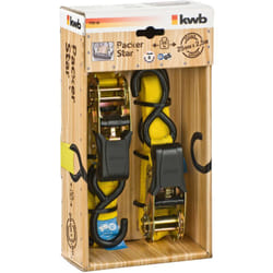 kwb 2 cinghie con cricchetto, 2 ganci, 2,5 m x 25 mm 772222