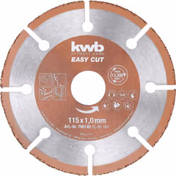 Dettagli tecnici Design (fresa) dritto Dimensione, Ø 125 mm Giri (max) 13000 giri/min Idoneità del materiale Legno, Plastica, ...