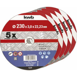 KWB - pack 5 discos corte metal 230X3X22,23MM