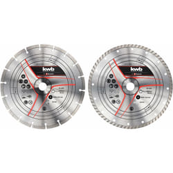 KWB - by Einhell Set di 2 dischi da taglio diamantati da 230 mm (2 dischi da taglio, ø 230 mm, max. 6600 min-1, max. 80 m/s, adatto per