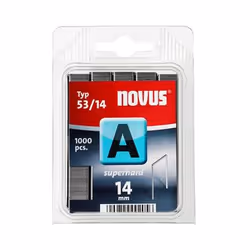 Novus A Typ 53/14 superhart, Pacchetto di punti, 0,75 mm, Fissante, 1000 punti, A 53/14, Acciaio satinato