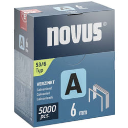 Novus - Graffette a filo metallico sottile - tipo 53 5000 pz. 042-0761 Dimensioni (l x l x a) 6 x 11.3 x 6 mm