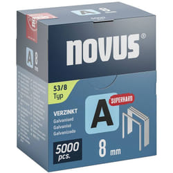 Novus - Graffette a filo metallico sottile - tipo 53 5000 pz. 042-0762 Dimensioni (l x l x a) 8 x 11.3 x 8 mm