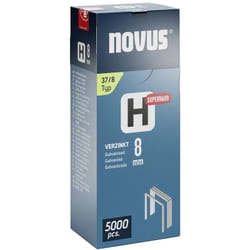 Novus - graffette a filo metallico sottile - Tipo 37 5000 pz. 042-0771 Dimensioni (l x l x a) 8 x 10.6 x 8 mm