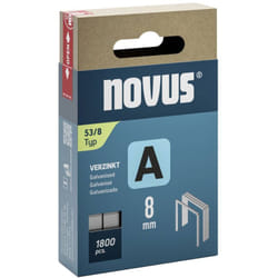 Novus - Graffette a filo metallico sottile - tipo 53 1800 pz. 042-0774 Dimensioni (l x l x a) 8 x 11.3 x 8 mm