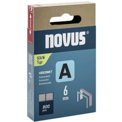 Novus - Graffette a filo metallico sottile - tipo 53 800 pz. 042-0776 Dimensioni (l x l x a) 6 x 11.3 x 6 mm