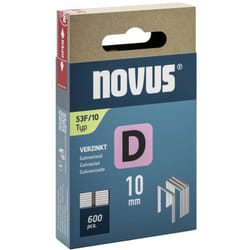 Novus - Graffette a filo metallico piatto - Tipo 53 f 600 pz. 042-0790 Dimensioni (l x l x a) 10 x 11.3 x 10 mm