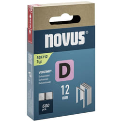 Novus - Graffette a filo metallico piatto - Tipo 53 f 600 pz. 042-0791 Dimensioni (l x l x a) 12 x 11.3 x 12 mm