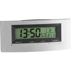 Tfa Dostmann - 98.1030 Radiocontrollato Sveglia Argento, Nero