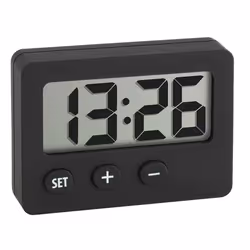 TFA-Dostmann 60.2013.01, Tavolo, Orologio digitale, Rettangolo, Nero, Batteria, CR2032