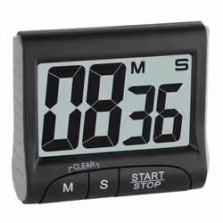 TFA-Dostmann 38.2021.01, Timer da cucina digitale, Nero, 99 min, Plastica, LCD, Magnetico
