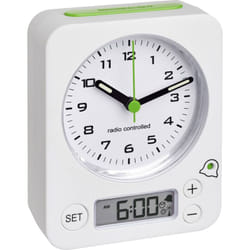 Tfa Dostmann - 60.1511.02 Radiocontrollato Sveglia Bianco Fluorescente lancetta