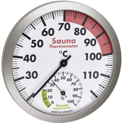 Tfa Dostmann - Termoigrometro analogico per sauna con materiali resistenti al calore, temperatura umidità, 120 x 37 x 120 mm (l x p x a)