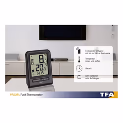 TFA-Dostmann PRISMA Termometro da ambiente elettronico Interno/esterno Nero