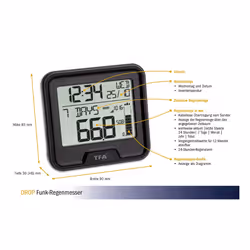TFA-Dostmann DROP pluviometro 10 m Wireless Nero - Vista aggiuntiva 6