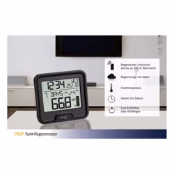 TFA-Dostmann DROP pluviometro 10 m Wireless Nero - Vista aggiuntiva 7