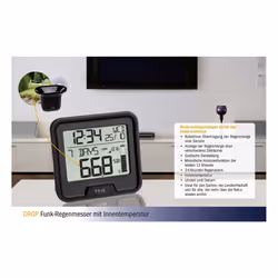TFA-Dostmann DROP pluviometro 10 m Wireless Nero - Vista aggiuntiva 8