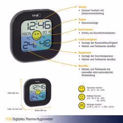 TFA-Dostmann FUN Interno Igrometro elettronico Nero - Vista aggiuntiva 4