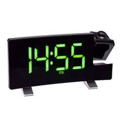 TFA-Dostmann 60.010621, Sveglia digitale, Rettangolo, Nero, Tempo, LED, CA/Batteria