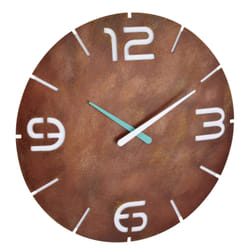 TFA-Dostmann 60.3536.08 orologio da parete e da tavolo Orologio al quarzo Rotondo Marrone, Bianco