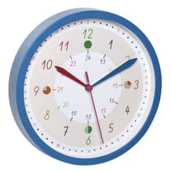 TFA-Dostmann Tick & Tack Orologio al quarzo Rotondo Blu, Bianco