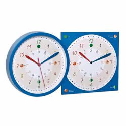 TFA-Dostmann Tick & Tack, Parete, Orologio al quarzo, Rotondo, Blu, Bianco, Plastica, Vetro