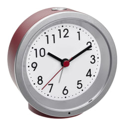 TFA-Dostmann 60.010671 sveglia Sveglia al quarzo Rosso, Argento