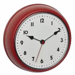 TFA-Dostmann 60.3541.05, Parete, Orologio meccanico, Cerchio, Rosso, Metallo, Plastica, Retro