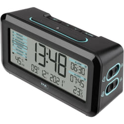 Tfa Dostmann - 60.2562.01.GB Radiocontrollato Sveglia Nero, Azzurro Tempi di allarme 2 Display grande