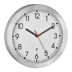 TFA-Dostmann 60.3546.02 orologio da parete e da tavolo Orologio al quarzo Rotondo Alluminio, Bianco