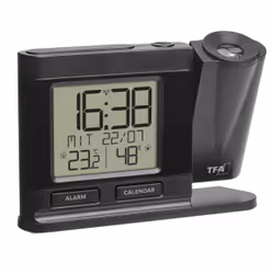TFA-Dostmann 60.5017.01, Sveglia digitale, Rettangolo, Nero, 12/24 ore, 0 - 50 °C, °C