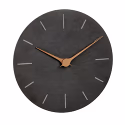 TFA-Dostmann 60.3068.10, Mur, Horloge analogique, Rond, Couleur ardoise, Ardoise, Batterie