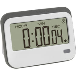TFA Dostmann Digitaler Timer mit Stoppuhr und Wecker Timer Bianco, Grigio digitale