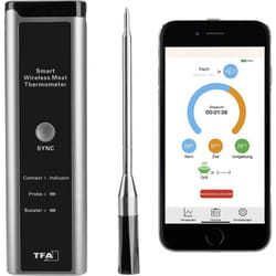 Tfa Dostmann - Kabelloses bbq Fleischthermometer smart bbq küchen-chef Termometro per barbecue Grigio