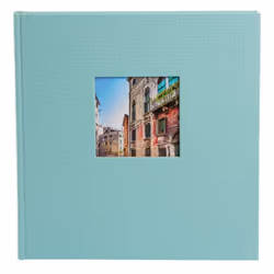 Goldbuch Trend, Turchese, 60 fogli, Rilegatura all'inglese, Carta, Poliuretano, Bianco, 300 mm