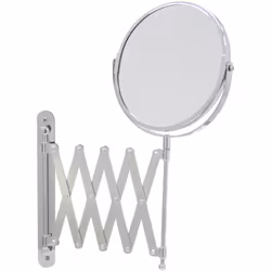 Axxentia Bad 282802 Specchio ingranditore 3x da parete, cromato, rotondo, diametro 17 cm, allungabile fino a 57 cm