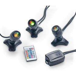 Pontec - oase set 3 illuminazioni laghetto pondostar led rgbw