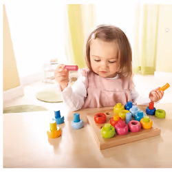 HABA Gioco per infilare Anelli colorati
