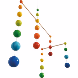 HABA Giostrina Palline arcobaleno, Bambino/Bambina, Faggio, Multicolore