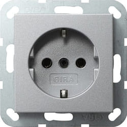 GIRA 018826 presa energia CEE 7/3 Alluminio