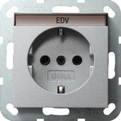 GIRA 045726 presa energia CEE 7/3 Alluminio