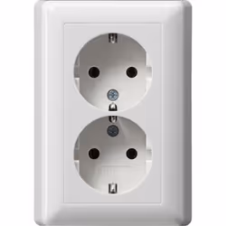 GIRA 078003, CEE 7/3, CEE 7/4, Bianco, 250 V, 16 A, 2,5 cm