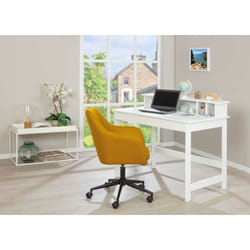 Les Tendances - Scrivania ufficio camera cameretta Hilda cm 110 x 69 x 76/91h Bianco inter link