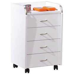 Cassettiera pronti 4 cassetti laminato bianco dim. 40x36x64,5h Inter Link