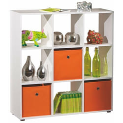 Libreria 9 box cadore laminato bianco dim. 104,5x33x109h - Inter Link