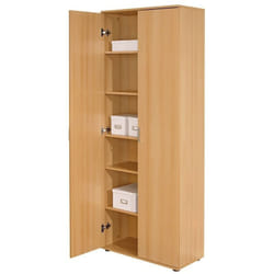 Armadio vetra 2 ante con 5 ripiani laminato finitura pesco. dim. 70x34x189h - Inter Link