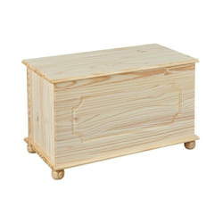 Cassapanca Links emel contenitore in massello di pino naturale 89x47x53h Inter Link