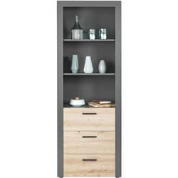 Libreria scaffale corbeto mobile casa ufficio antracite rovere 68.6x41.6x190CM