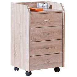 Cassettiera ufficio novi in laminato finitura rovere dim. 40x36x65h - Inter Link