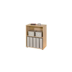 Libreria 2 livelli parini laminato finitura rovere dim. 60x30x75h Inter Link